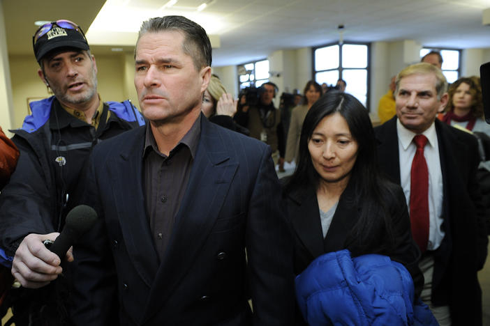 Richard and Mayumi Heene leave a Larimer County, Colo., courtroom after their sentencing hearing in 2009. Richard Heene was sentenced to 90 days in jail, 100 hours of community service and four years' probation for his part in the "balloon boy" hoax. His wife was sentenced to 20 days in jail and four years' probation.