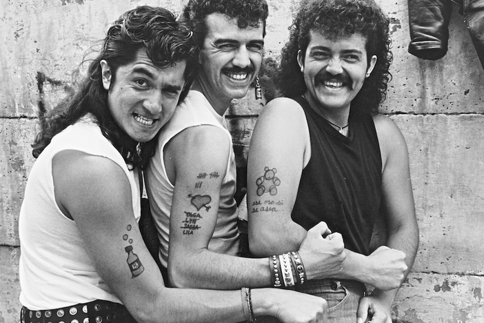 Sergio Arau (center) poses with fellow Botellita de Jerez bandmates. They were one of the most influential groups in the '80s after rock re-emerged in Mexico following 15 years of censorship and repression.