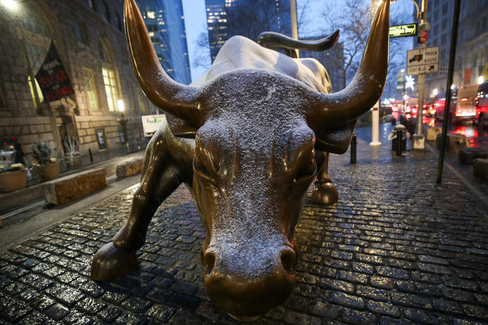 The SPAC, or special purpose acquisition company, has become the hottest trend on Wall Street this year. It allows a company to go public without all the paperwork of a traditional initial public offering. Above, the <em>Charging Bull</em> statue in New York City's Financial District.