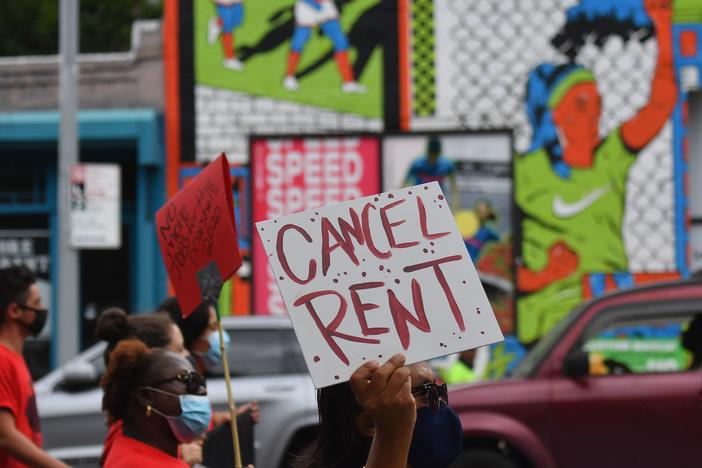 The New York Legislature approved a moratorium on evictions until May 1 as many New Yorkers, who lost their jobs to the pandemic, struggle to pay rent. Protesters urged lawmakers to ban evictions for several months.