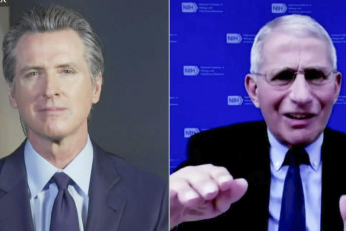 California Gov. Gavin Newsom announced the first known case of the new coronavirus variant in the nation's most populous state during an online conversation with Dr. Anthony Fauci. The first U.S. case was found in Colorado.