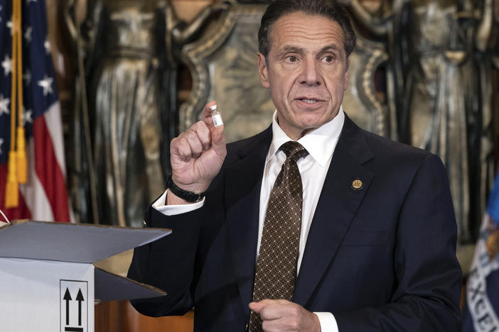 Gov. Andrew Cuomo is urging New Yorkers to get the COVID-19 vaccine when it becomes available to them. He says between 70% and 90% of New Yorkers need to be vaccinated for the vaccine to be effective.