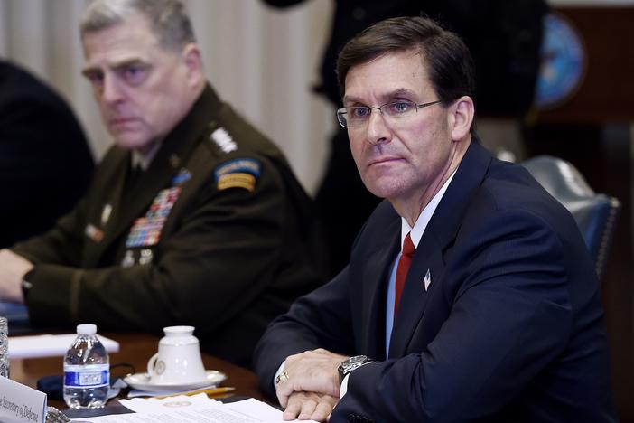 Former U.S. Secretary of Defense Mark Esper joined nine other former defense secretaries in calling for an end to challenges to the presidential election.