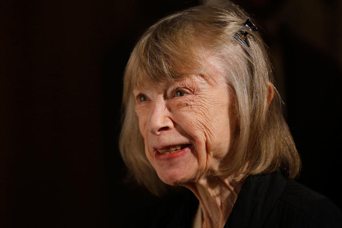 Joan Didion attends The American Theatre Wing's 2012 Annual Gala at The Plaza Hotel on Sept. 24, 2012 in New York City.