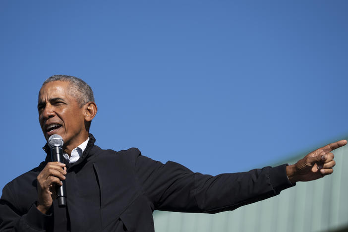 "For two months now, a political party and its accompanying media ecosystem has too often been unwilling to tell their followers the truth," former President Barack Obama said on Wednesday. Obama is seen here in October 2020.