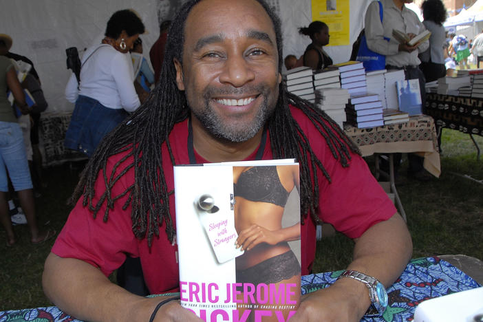 Writer Eric Jerome Dickey poses at the 12th Annual Los Angeles Times Festival of Books on the UCLA campus in 2007 in Los Angeles. Dickey died Jan. 3 after a long illness. He was 59.