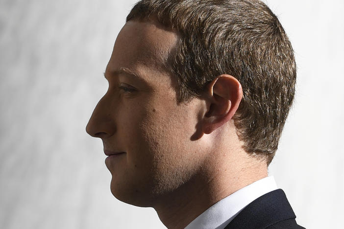 Facebook Chief Executive Officer Mark Zuckerberg arrives for a hearing before the House Financial Services Committee on Capitol Hill in October 2019.