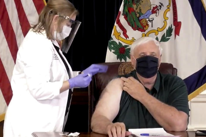 On Dec. 14, West Virginia Gov. Jim Justice was one of the first U.S. elected officials to get immunized against COVID-19. The state has since completed a first round of shots in all long-term care facilities, as well as front-line health workers.