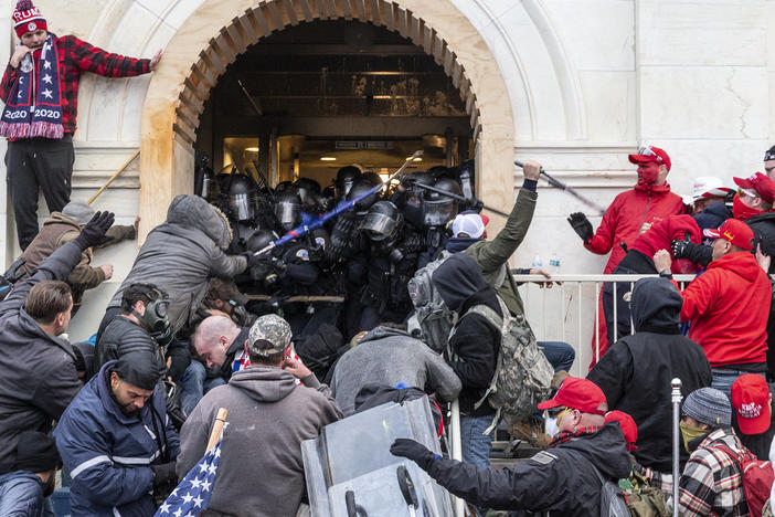 A mob of pro-Trump extremists clash with police as they try to enter the U.S. Capitol, hoping to overthrow the results of the 2020 election. Washington, D.C., Mayor Muriel Bowser calls the violent takeover of the Capitol building a case of "domestic terrorism."