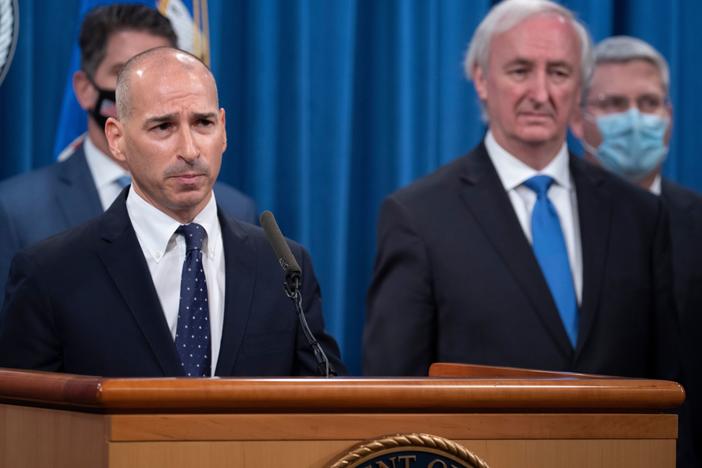 The acting U.S. attorney for the District of Columbia, Michael Sherwin (left), is overseeing the massive criminal investigation of Wednesday's assault on the U.S. Capitol.