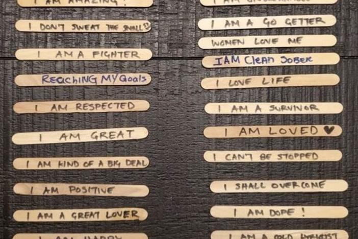 Before he died, Brandon Cullins used these popsicle sticks to fight his urge to use drugs.
