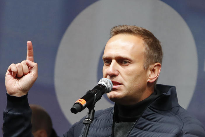 Russian opposition leader Alexei Navalny, shown here at a 2019 rally in Moscow, says he plans to return to Russia.