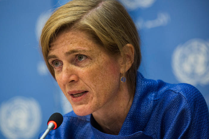Samantha Power, who served as the U.S. ambassador to the United Nations during the Obama administration, has been nominated by President-elect Joe Biden to run USAID. Power is seen here in 2014.