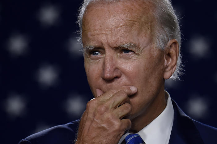 Then presidential candidate Joe Biden speaks at a "Build Back Better" Clean Energy event on July 14, 2020. On Thursday, Biden unveiled an ambitious economic plan just days before he's set to be inaugurated as president.