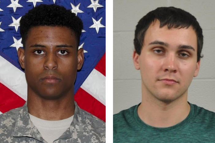 In 2017, Sean Urbanski (right) approached and fatally stabbed Army 1st Lt. Richard Collins III as he waited for a ride-share, on the University of Maryland, College Park campus.