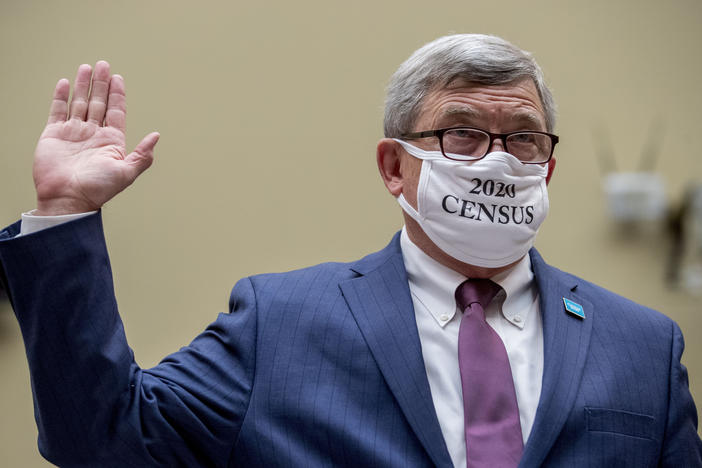 Census Bureau Director Steven Dillingham, a Trump appointee who wore a "2020 Census" mask while swearing in to testify before a congressional hearing last year, is set to leave on Jan. 20, months before his term ends on Dec. 31.