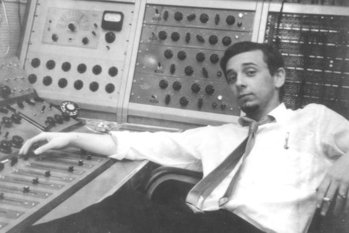 Phil Spector in the studio in an undated photo.