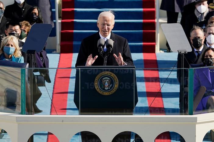 President Biden delivers his inaugural address after being sworn in as the 46th president.