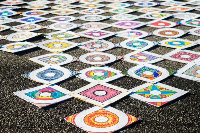 The inauguration kolam project is "not just a welcoming of a new administration. It's this idea that so many people came together with all of their stories," says Sowmya Somnath, one of the organizers.