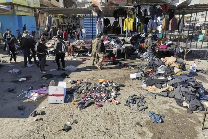 A rare, deadly suicide bomb attack in a busy Baghdadi market killed and wounded dozens of civilians Thursday afternoon. The death toll is expected to rise.
