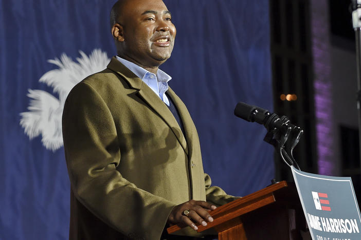 Jaime Harrison, the new chairman of the Democratic National Committee, says Democratic victories in Georgia are signs that come 2022, his party can break the cycle of the incumbent president's party losing ground during midterm elections.