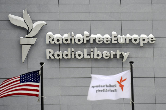 The acting head of the U.S. Agency for Global Media has fired the presidents and boards of Radio Free Europe/Radio Liberty, Radio Free Asia and the Middle East Broadcasting Networks. Above, the headquarters of Radio Free Europe/Radio Liberty is seen in Prague in January 2010.