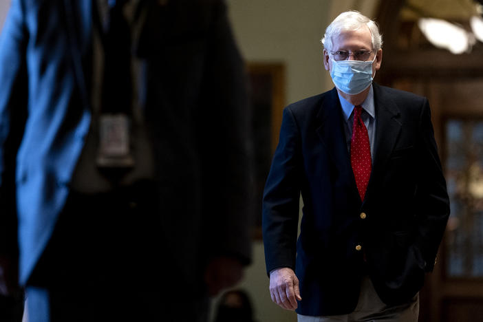 Senate Minority Leader Mitch McConnell, R-Ky., dropped his demand that any power-sharing agreement with Democrats must keep the legislative filibuster intact.