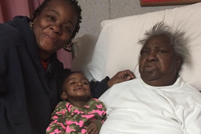 Lisa Howze, Gia Howze and Palestine Howze. Palestine Howze died last year. Now her family is suing Treyburn Rehabilitation Center, where she lived.