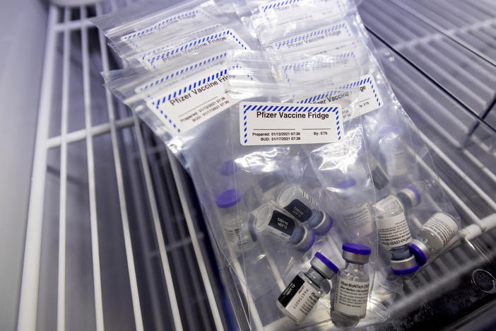 The Pfizer-BioNTech COVID-19 vaccine requires storage in extremely frigid temperatures before it's thawed out for use. Moderna's vaccine also must be stored in very cold temperatures.