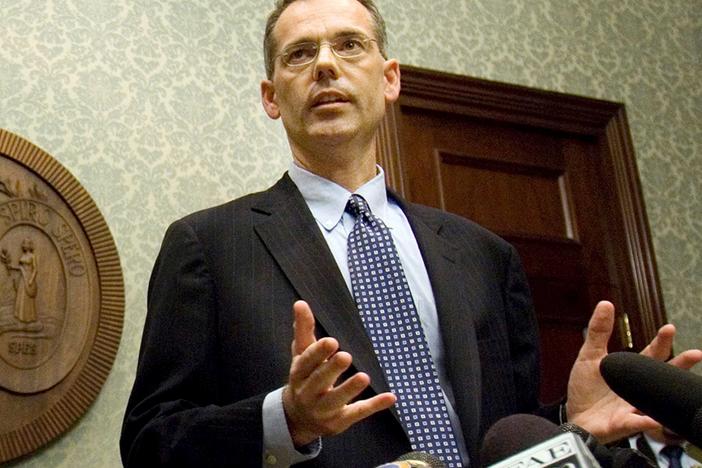 Butch Bowers speaks during a news conference at the State House in Columbia, S.C., on Sept. 10, 2009. It's up to the South Carolina elections and ethics lawyer to defend former President Donald Trump at the U.S. Senate impeachment trial.