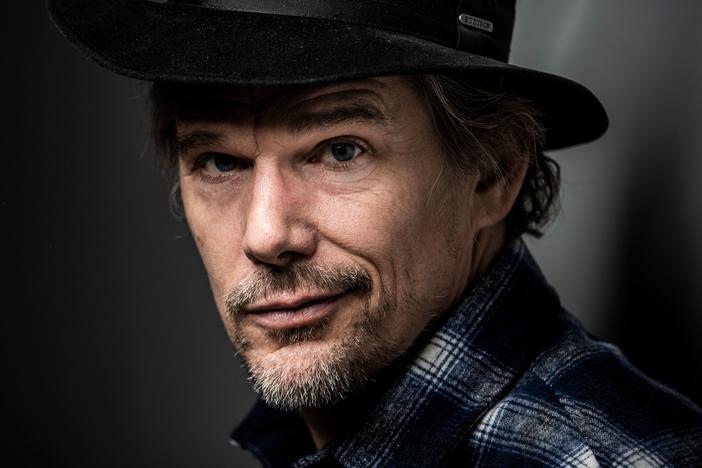 "Young people often have this desire to try to make their life interesting," says actor, author and director Ethan Hawke. "Life is so interesting all by itself. You do not have to try to goose life." He's pictured above in Paris on Nov. 25, 2019.