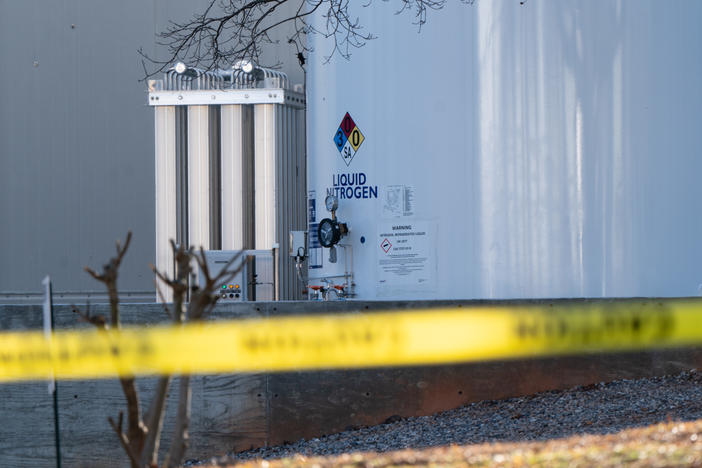 A liquid nitrogen leak at a Gainesville, Ga., poultry processing plant killed six people and sent 11 others to the hospital Thursday.