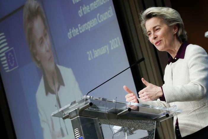European Commission President Ursula von der Leyen announced AstraZeneca will deliver nine million additional doses of the company's coronavirus vaccine to the EU.