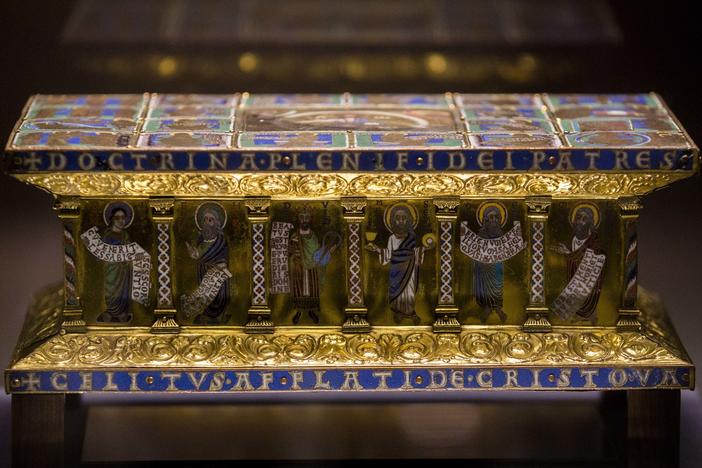 In this picture taken in 2014, the medieval portable altar of Eilbertus a part of the Guelph treasure, is displayed at the Bode Museum in Berlin. The treasure's complicated history found itself at the U.S. Supreme Court.