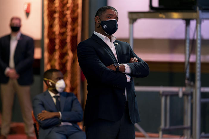 Cedric Richmond, seen here in a file photo, says the White House sees bipartisan support for the sprawling COVID-19 relief package — despite what Republicans in Congress are saying.