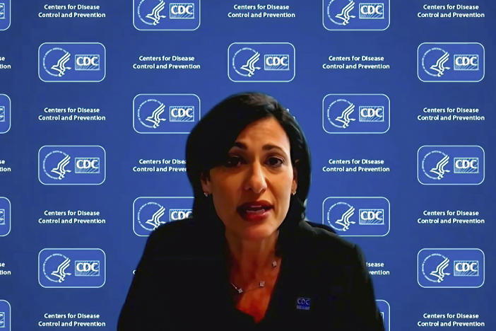 Dr. Rochelle Walensky, director of the Centers for Disease Control and Prevention, speaks during a White House briefing on the Biden administration's response to the COVID-19 pandemic.