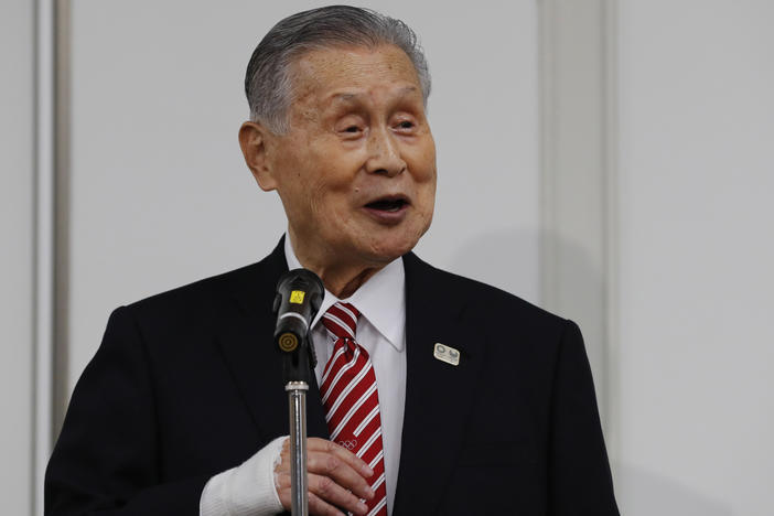 Japan's Olympic organizing committee president, Yoshiro Mori, speaks during a news conference in Tokyo on Feb. 4.