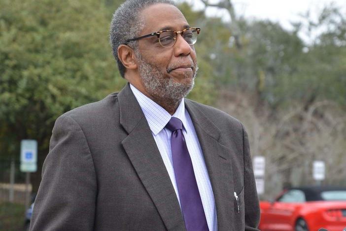 "I am very appreciative of my mother, who had no shame in helping her child to become a teacher," said North Charleston High School Principal Henry Darby, who cited his mother's sacrifices made his life's work possible.