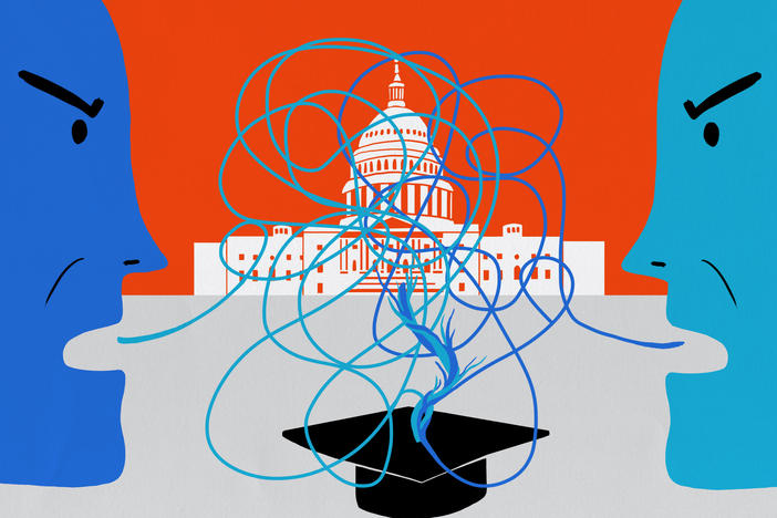 Debate over student loan forgiveness hinges on 2 numbers: $ 10,000 vs. $ 50,000