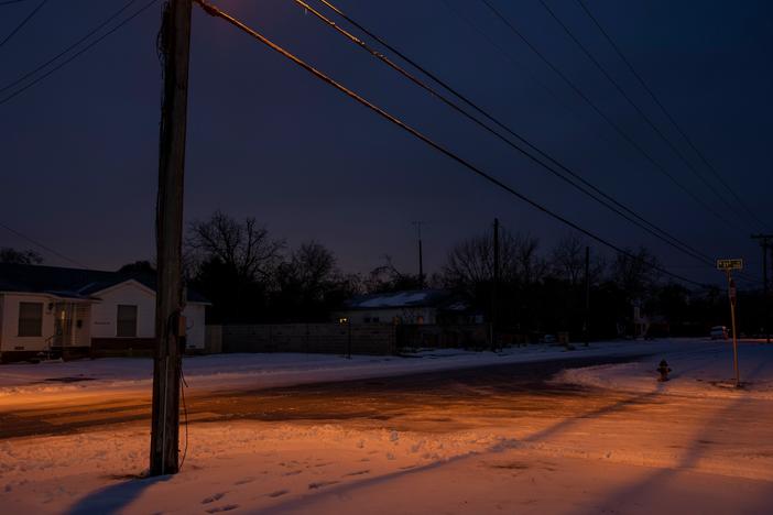 Snow covers the ground in Waco, Texas, on Feb. 17. Texas Gov. Greg Abbott has blamed renewable energy sources for the blackouts that have hit the state. In fact, they were caused by a systemwide failure across all energy sources.