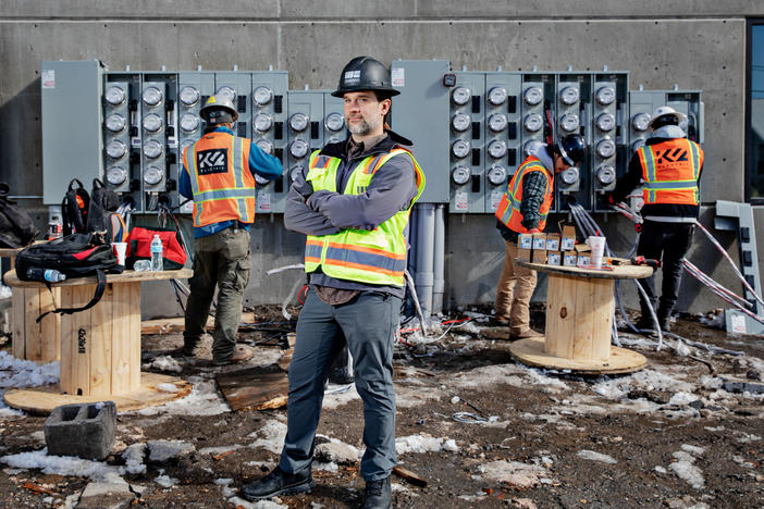 Tyler Hollon, who works for a construction company in Utah, says eliminating natural gas from apartment buildings can reduce costs. Hollon's company now shares its designs and budgets with other builders. "The reason we're giving it away is to clean up the air," Hollon says. "We want everybody to do it. It's everybody's air that we're all breathing. Makes my mountain bike ride that much easier."