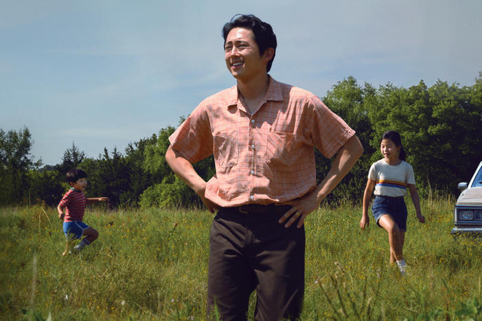 Jacob (Steven Yeun) moves his family from California to farm in rural Arkansas in <em>Minari</em>.