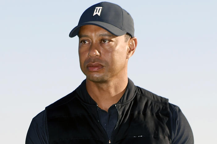 Tiger Woods, pictured at the Genesis Invitational golf tournament in Pacific Palisades, Calif., just two days before the accident on Feb. 23. The golfer was injured in a vehicle rollover in Los Angeles County and had to be extricated from the vehicle.