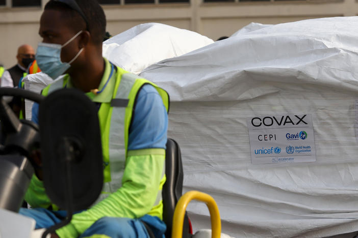 A shipment of COVID-19 vaccines from the COVAX global program arrived at the Kotoka International Airport in Accra on Wednesday, as Ghana received the group's first vaccine shipment.