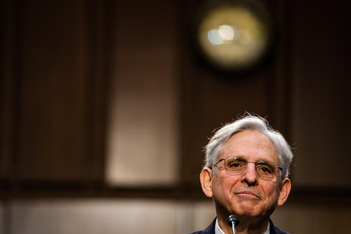 Merrick Garland speaks during his attorney general confirmation hearing with the Senate Judiciary Committee on Capitol Hill on Feb. 22.