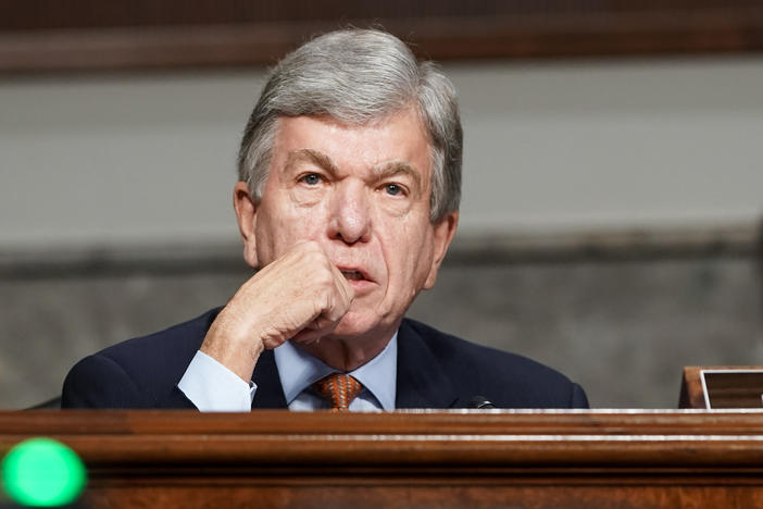 Missouri Sen. Roy Blunt, seen here during a Senate hearing on Wednesday, announced he will not run for reelection in 2022.