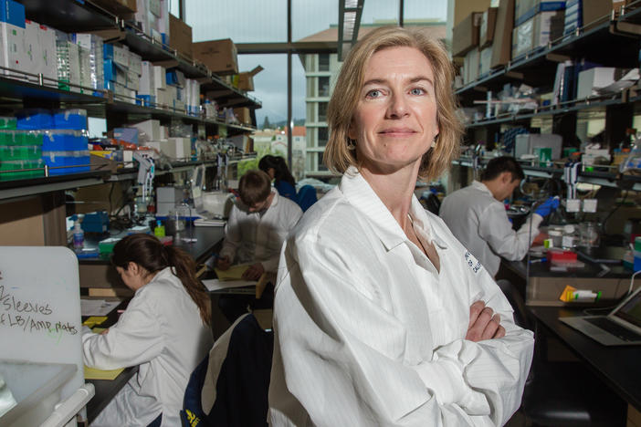 Biochemist Jennifer Doudna, the subject of Walter Isaacson's new biography <em>The Code Breaker, </em>shared a Nobel prize in chemistry in 2020 for the part she played in developing the CRISPR gene editing technology.