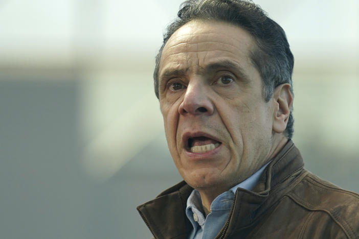 New York Gov. Andrew Cuomo, here in March, has announced he is stepping down. It's a remarkable turn of events from last year when Cuomo was seen as a rising star in the Democratic Party for his handling of the coronavirus pandemic.