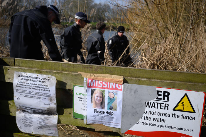 The search for Sarah Everard brought police on March 9 to Mount Pond in Clapham Common, where a poster asks the public for help locating the missing London woman. Authorities said the next day that officers found what they believe to be human remains in a wooded area in Kent.