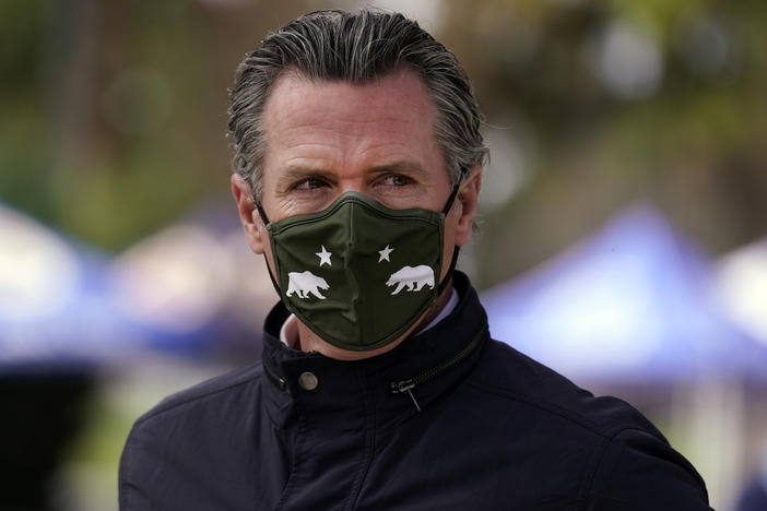 California Gov. Gavin Newsom, pictured on March 10, has come out swinging at Republicans leading the charge to remove him from office in a recall bid.